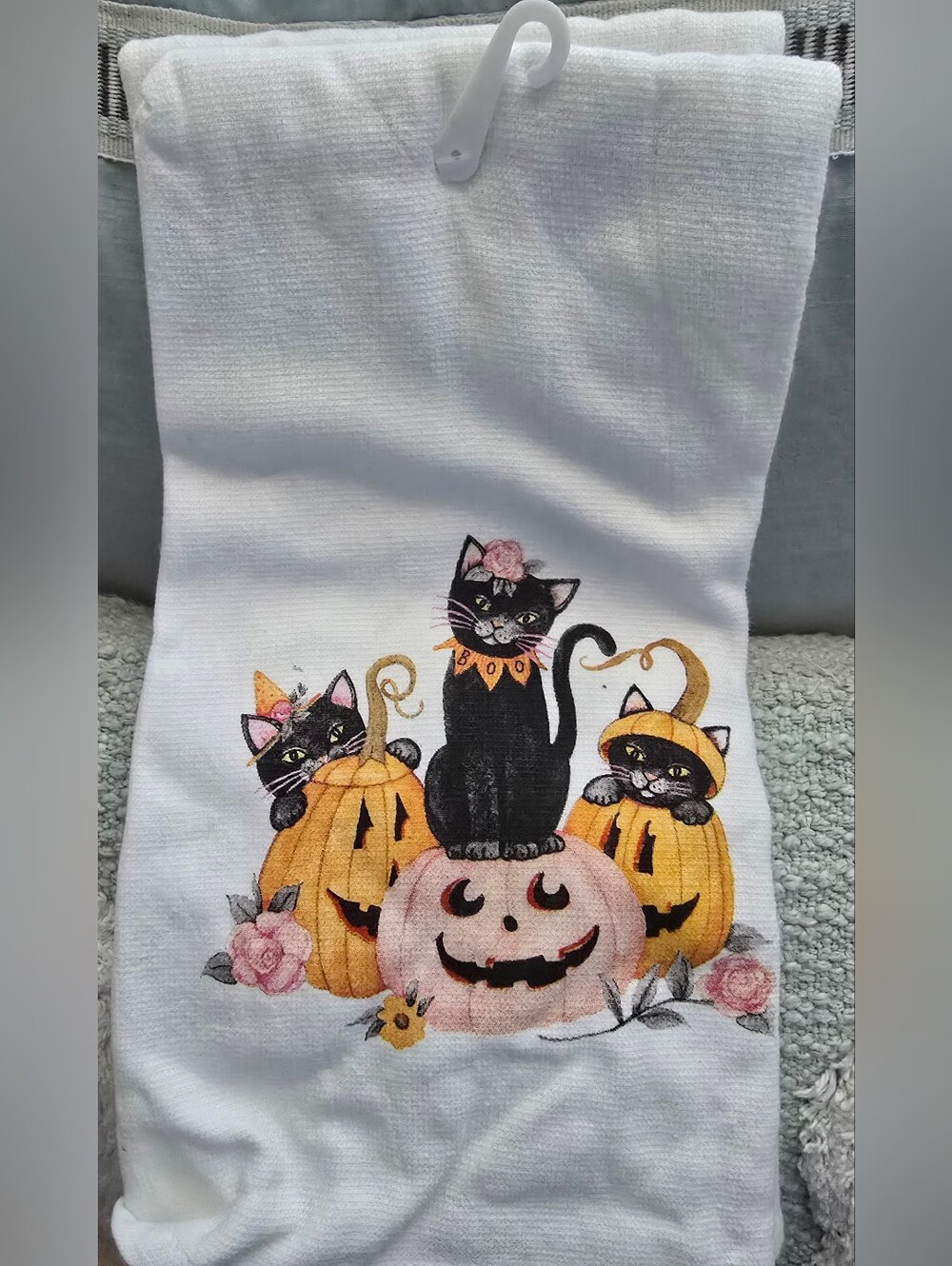 Kitchen Towels Kay Dee Black Cats Halloween 2 Pc